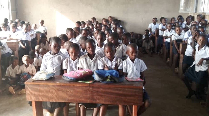 Klassenzimmer der Grundschule St. André